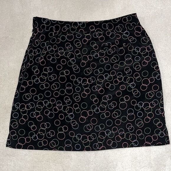 EP Pro Tech Women's Golf Skort Size 6 Black With Circle Design Side Zip … - Picture 4 of 7